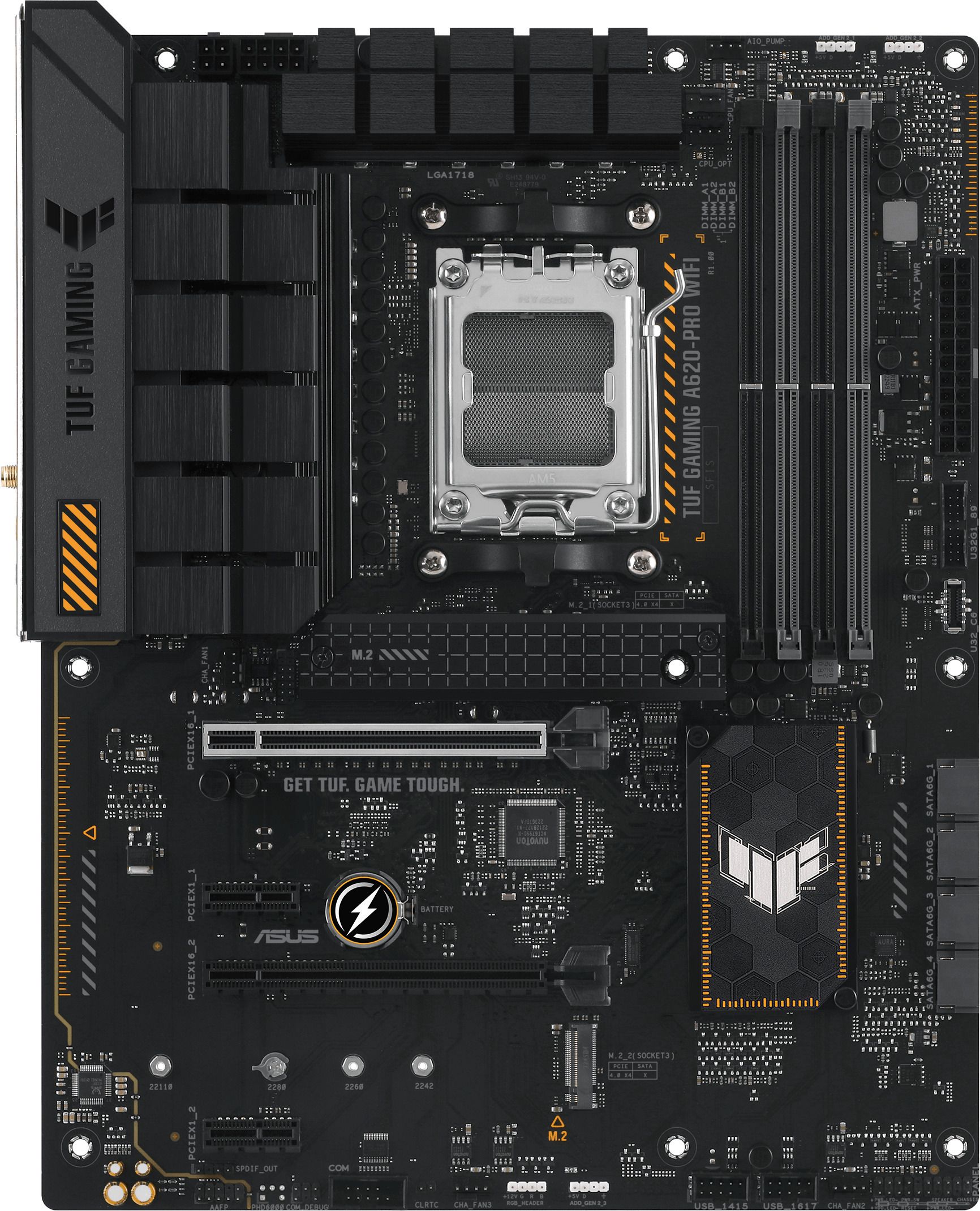 ASUS TUF GAMING A620-PRO WIFI AM5 ATX MB 4xDDR5 4xSATA 2xM.2